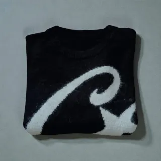 Maglione nero uomo con logo