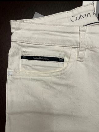 Pantalón Calvin Klein Blanco Hombre. W30 L34Skinny