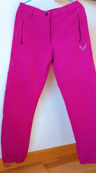 Pantaloni da escursionismo termici fucsia Taglia S