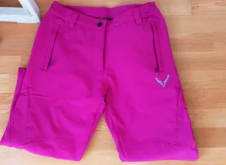 Pantaloni da escursionismo termici fucsia Taglia S