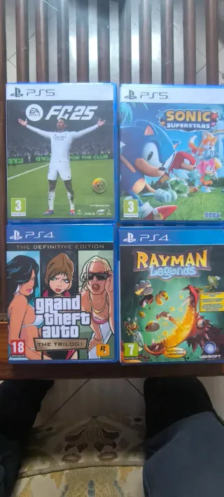 Pack Juegos PS5 y PS4: FC 25, GTA, Rayman, Sonic