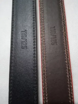 Set 2 Cinture Uomo Pelle Blu e Marrone