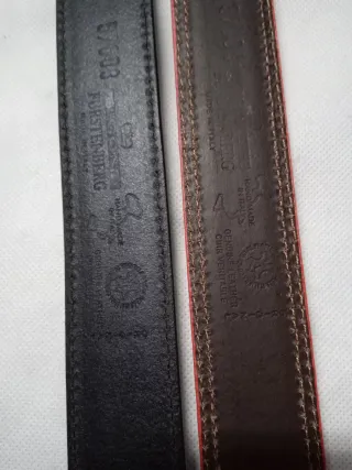 Set 2 Cinture Uomo Pelle Blu e Marrone