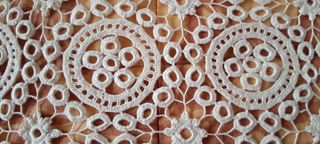 Copriletto matrimoniale uncinetto beige