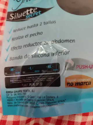 Camiseta reductora Isabel Mora T-XXL