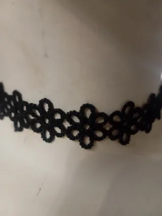 Collana gotica nera in pizzo