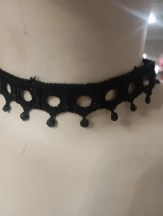 Collana gotica nera in pizzo