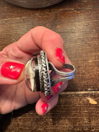 Anello Stella Marina Nera Bianca