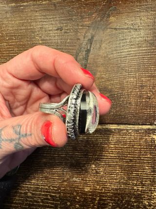 Anello Stella Marina Nera Bianca