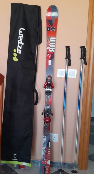 Esquís Quechua SX 800 con fijaciones
