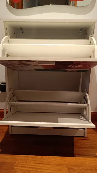 Zapatero con Espejo Decorativo