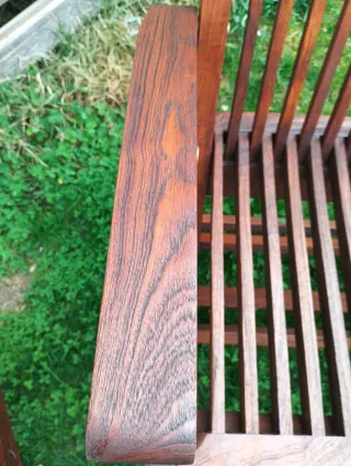 Conjunto Teca: Mesa, 5 Sillas y 2 Sillones