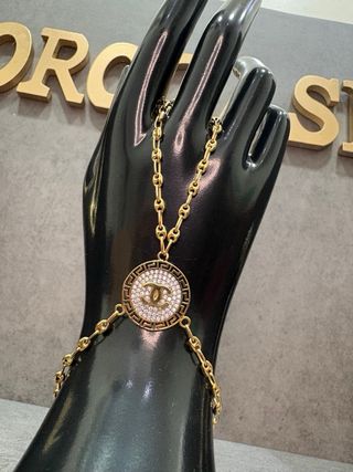 Pulsera manita oro 18k eslabón calabrote