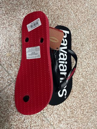 Havaianas ciabatte nere e rosse taglia 41