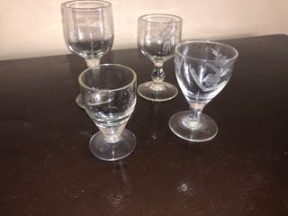 4 Bicchierini Cristallo Antichi