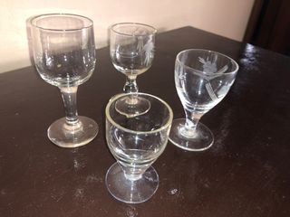 4 Bicchierini Cristallo Antichi