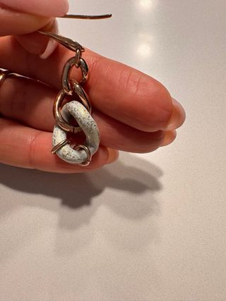 Orecchini UnoaErre pendenti ottone e ceramica