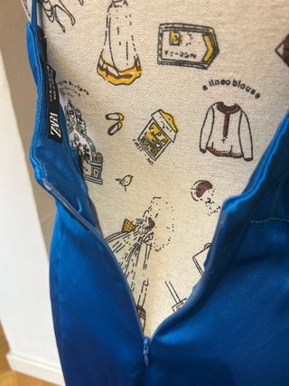 Vestido fiesta Zara azul talla M