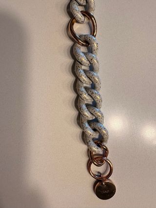 Bracciale Unoaerre ottone e ceramica bianca