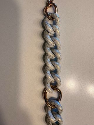 Bracciale Unoaerre ottone e ceramica bianca