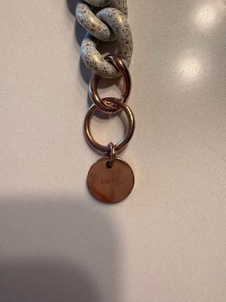 Bracciale Unoaerre ottone e ceramica bianca