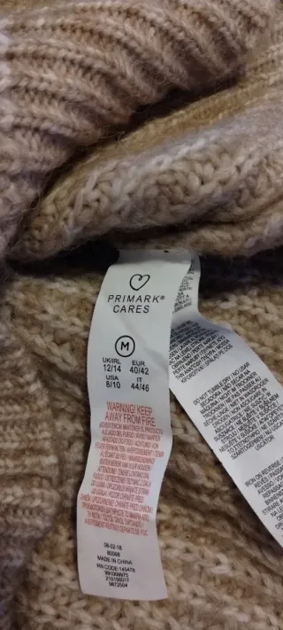 Maglione collo alto donna beige