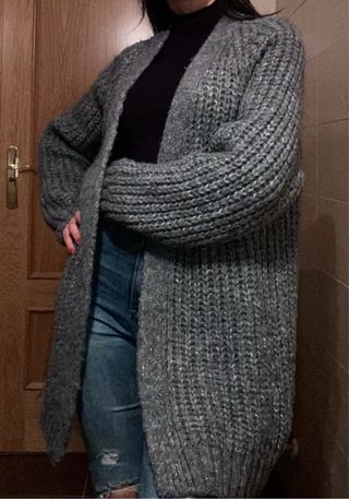 Cárdigan Zara punto grueso 16% lana