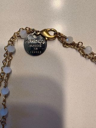 Doppia collana Airoldi con corone in acciaio