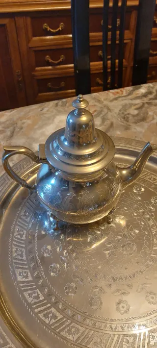 Vassoio in Argento Marocchino con Servizio da Caffè