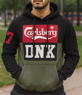 Felpa Carlsberg con cappuccio uomo taglia S