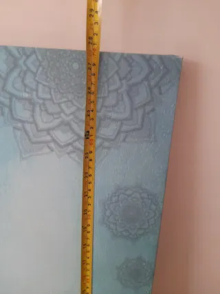 Cuadro Mandala Azul y Blanco