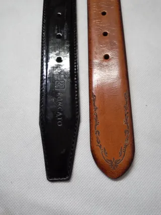 Set 2 Cinture Uomo Pelle.