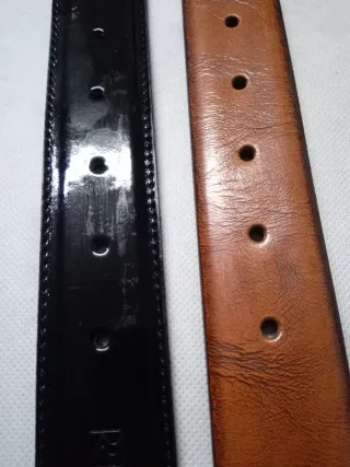 Set 2 Cinture Uomo Pelle.