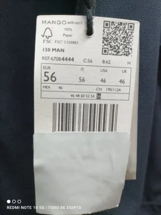 Americana Mango Azul marino nueva sin estrenar