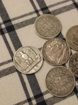 Lotto 6 Monete Argento Antiche