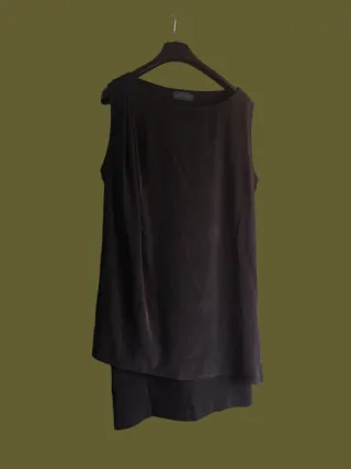 Vestido negro Zara Talla M + Blusa Estampada