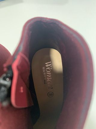 Botines Maripaz rojos tacón fino