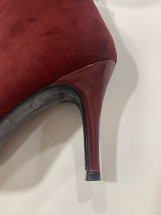 Botines Maripaz rojos tacón fino