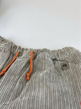 Pantalones Y2K Beige Corduroy Racer Baggy