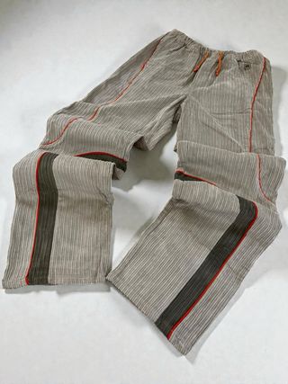 Pantalones Y2K Beige Corduroy Racer Baggy