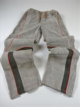 Pantalones Y2K Beige Corduroy Racer Baggy