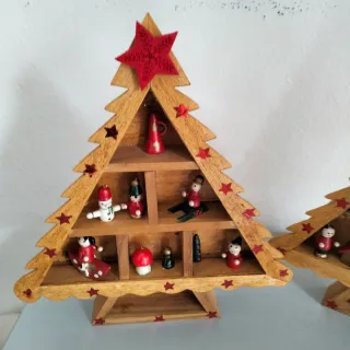 Alberelli Natalizi in Legno Decorati