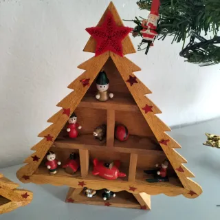 Alberelli Natalizi in Legno Decorati