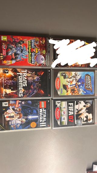 Lote 5 Juegos PSP: InviZimals, Transformers, FIFA