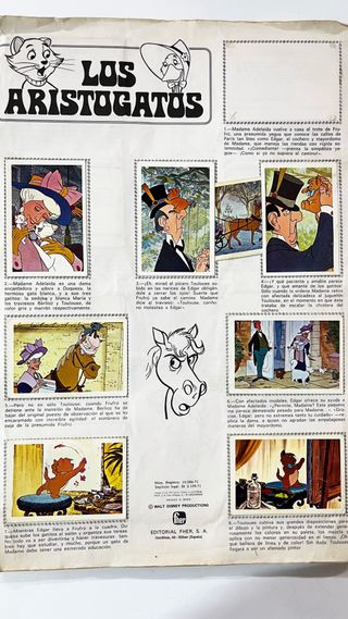 Álbum Cromos Los Aristogatos Disney
