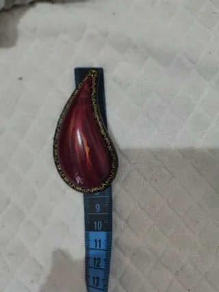 Spilla vintage goccia bordeaux