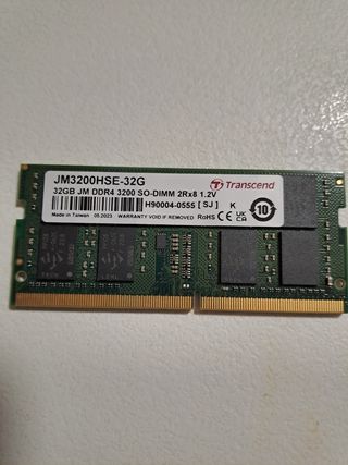 Memoria RAM Transcend 32GB DDR4 3200MHz
