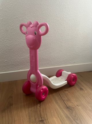 Patinete infantil jirafa rosa