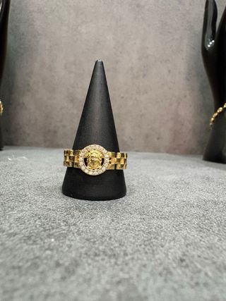 Anillo Medusa Oro 18k con Circonitas
