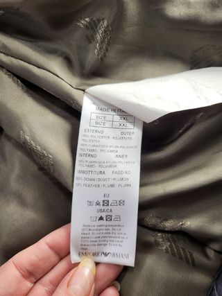 Chaqueta EA7 Emporio Armani Negra Talla XXL